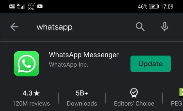 WhatsApp Something Went Wrong Error