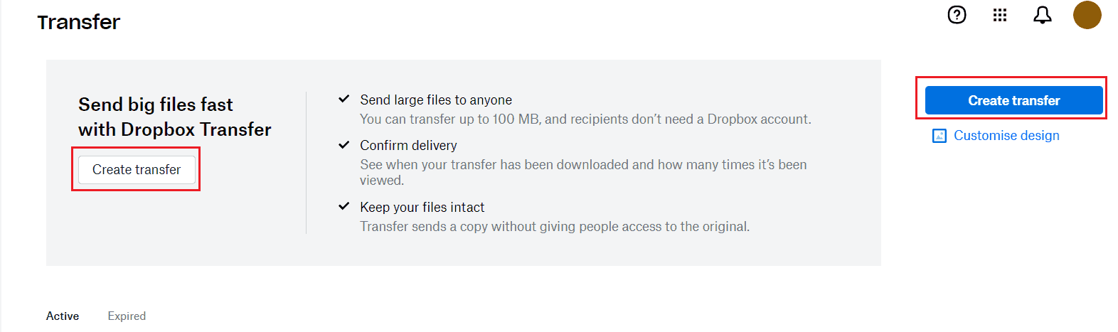 Dropbox Transfer