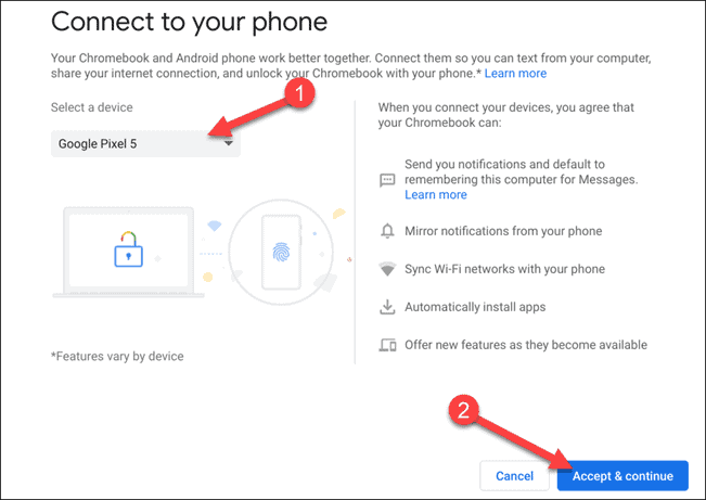 Chrome OS Phone Hub