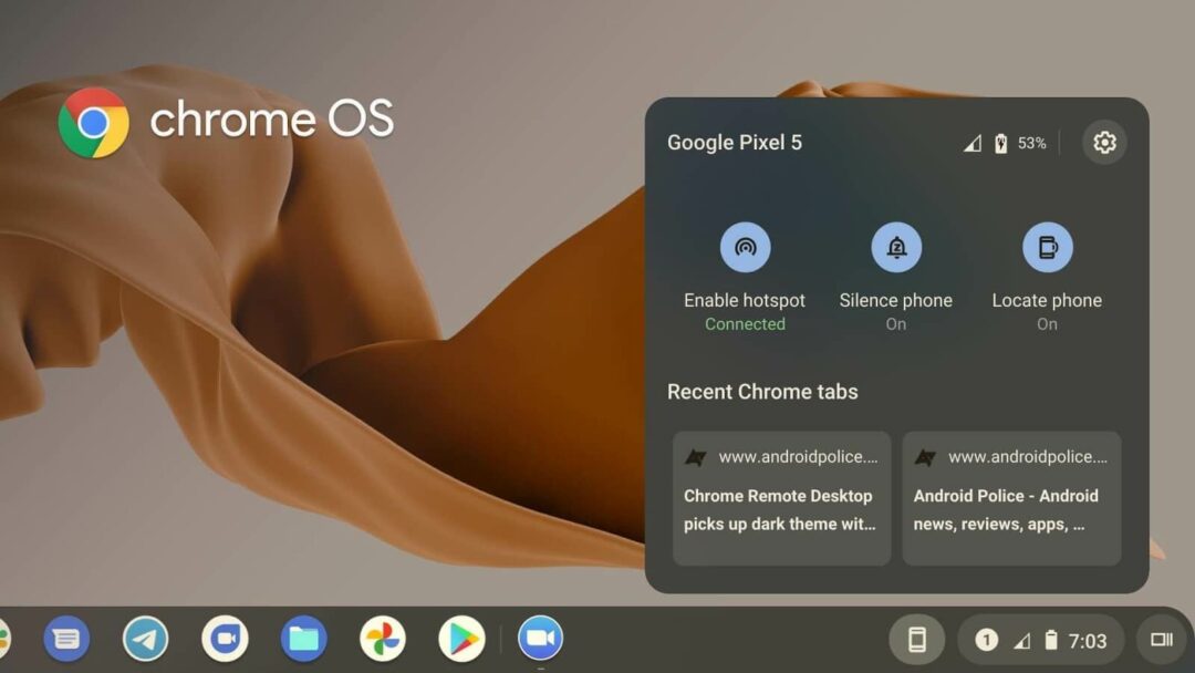 Chrome OS Phone Hub