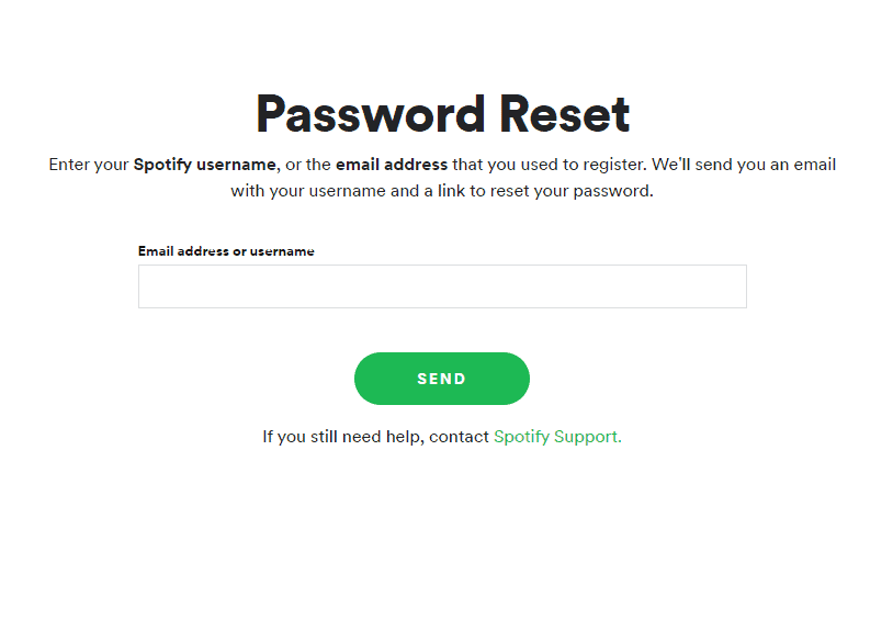 Change or Reset a Spotify Password