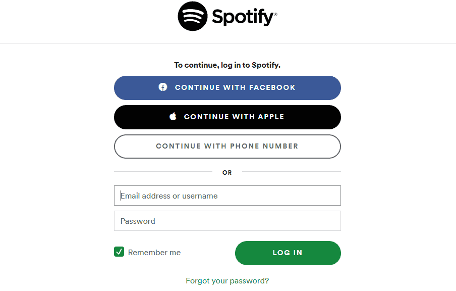 Change or Reset a Spotify Password
