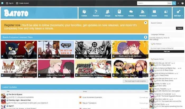 Manga Websites