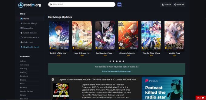 Manga Websites