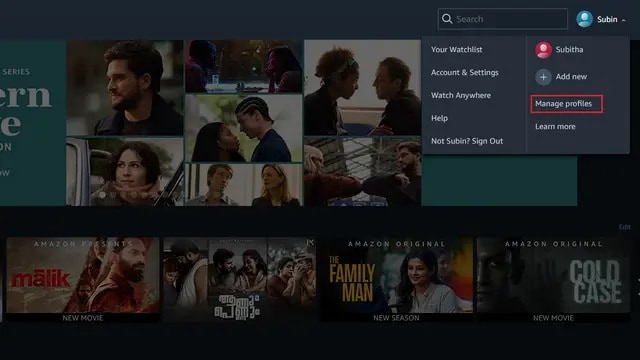 Changing Amazon Prime Video’s Profile Picture