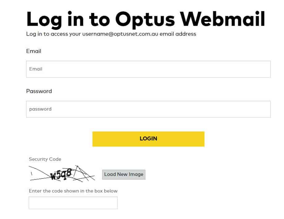 Optus WebMail
