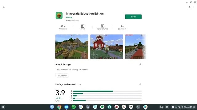 Minecraft on Chromebook