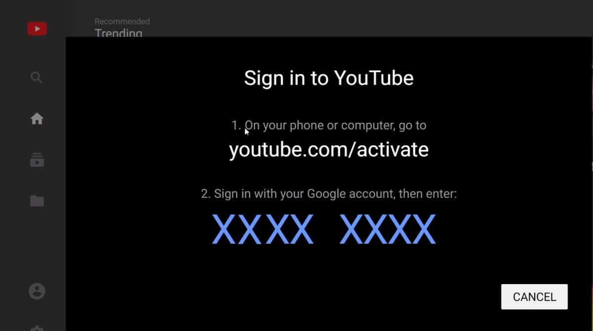 YouTube.com/Activate