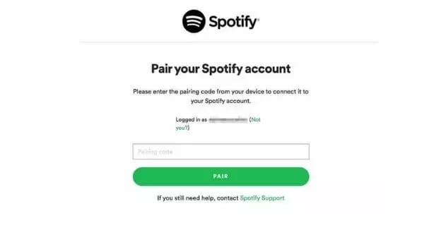 Spotify.com pair