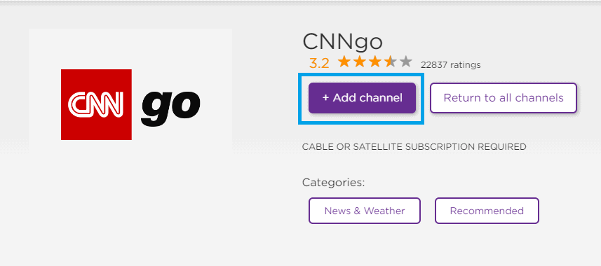 CNNgo On Roku