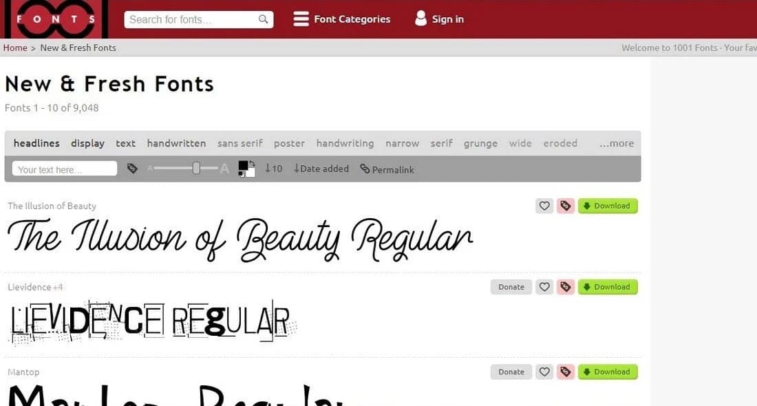 Free Fonts