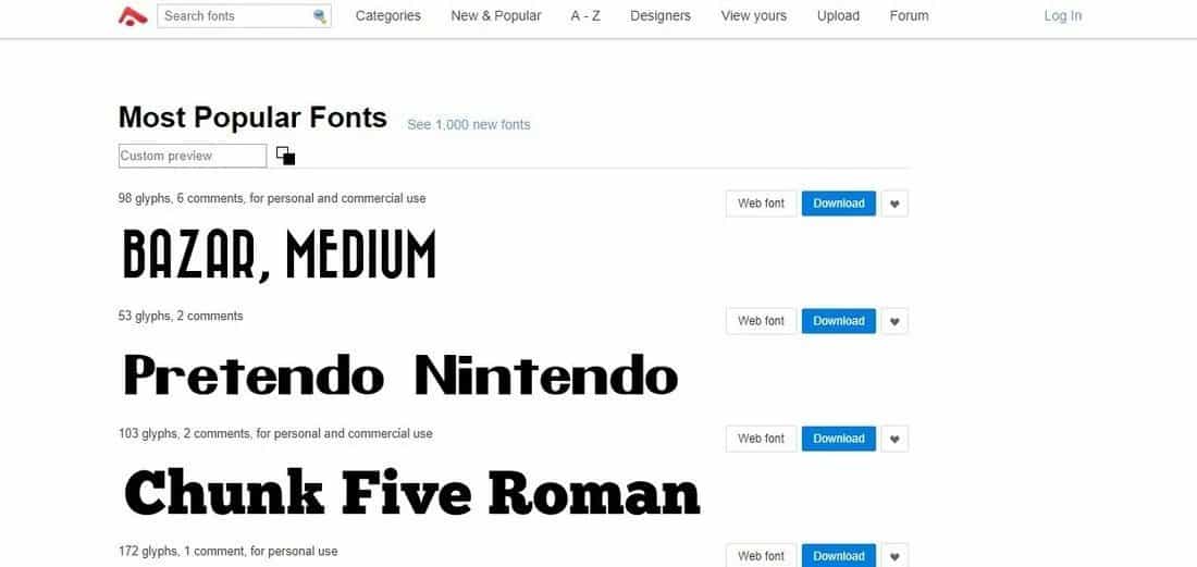 Free Fonts