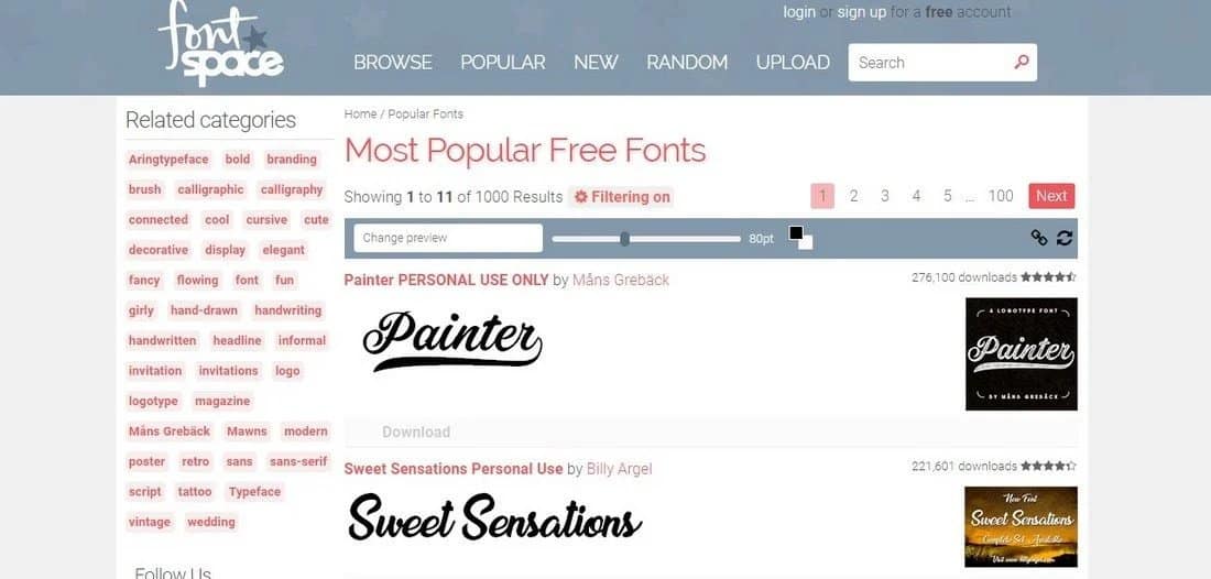 Free Fonts