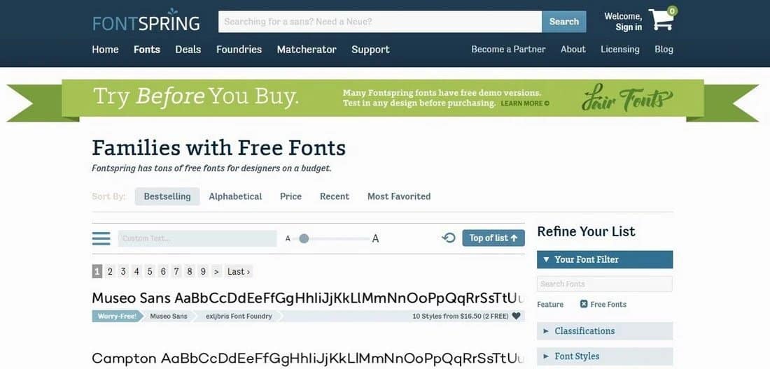 Free Fonts