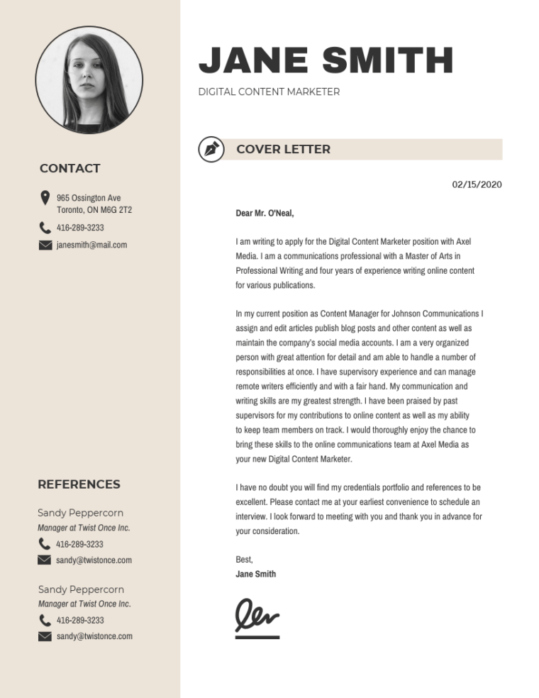 Template 6 Digital Creative Cover Letter 