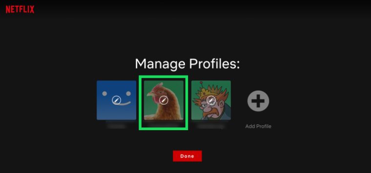 Delete Netflix Profile