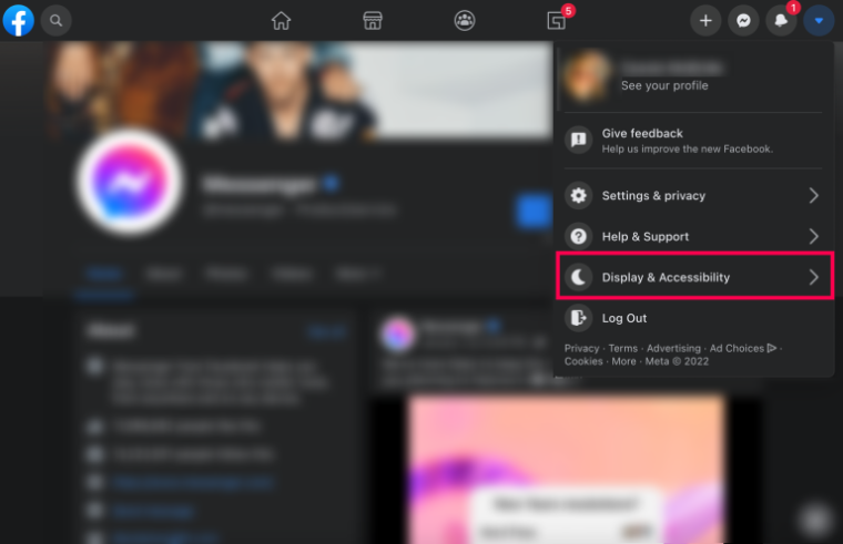 Enable Facebook Dark Mode