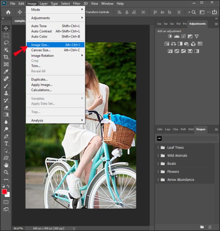 Change DPI Photoshop