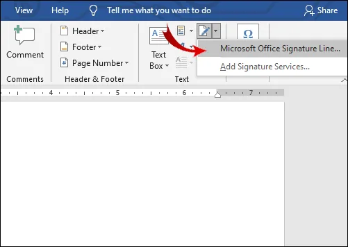 Insert Signature Microsoft Word