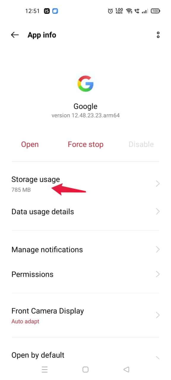 Go to Storage Usage.