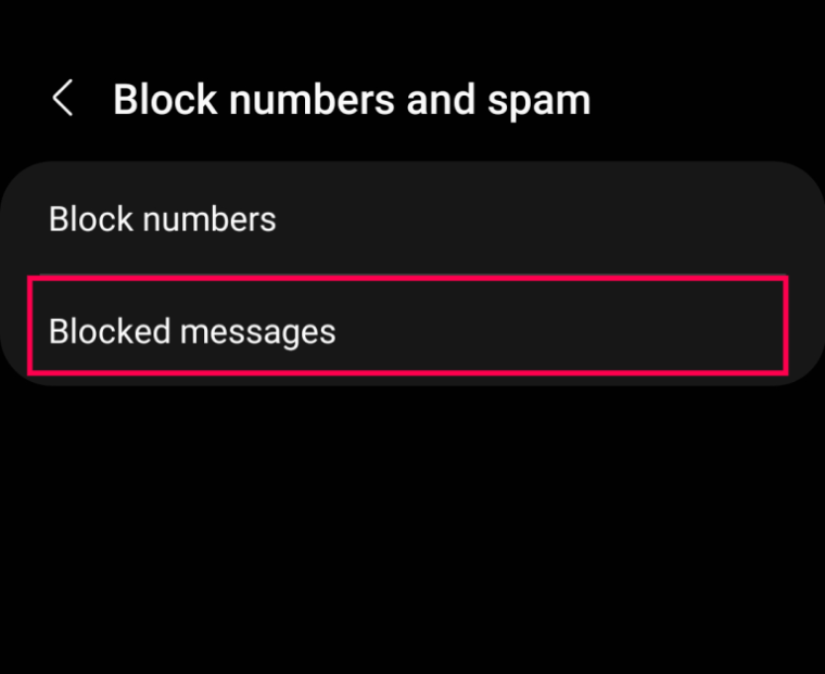 View All Blocked Numbers