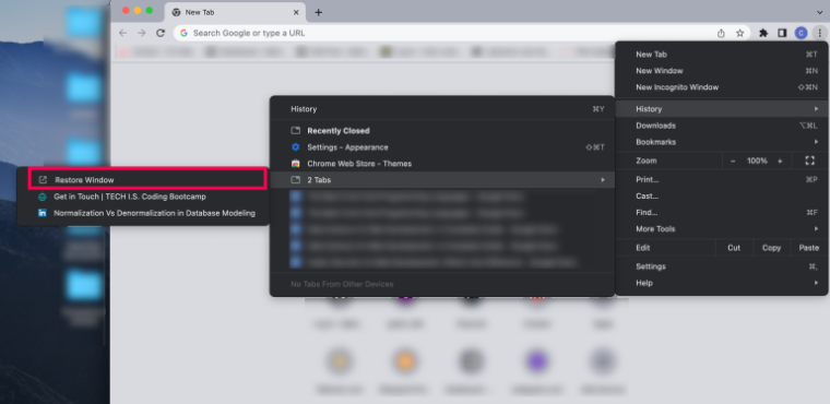 Restore All Tabs Google Chrome