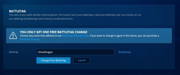 Change Overwatch Username