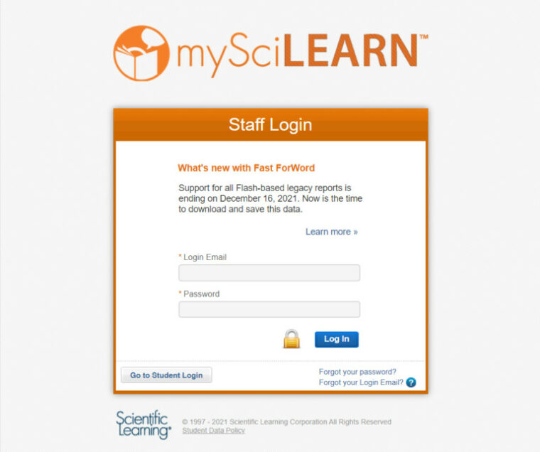 MySciLEARN Student Login