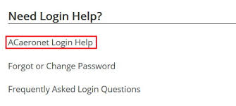 ACAeronet Login