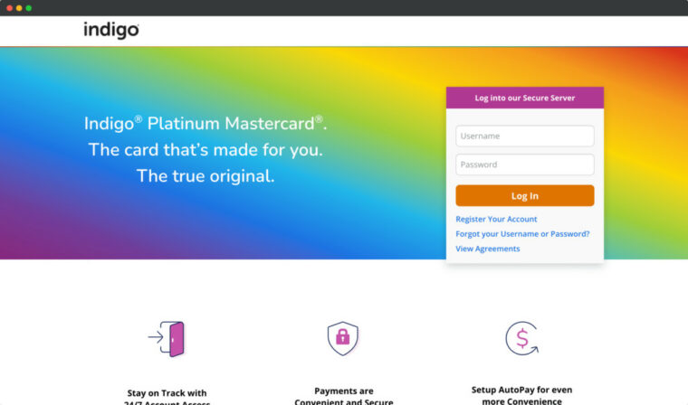 MyIndigoCard Login
