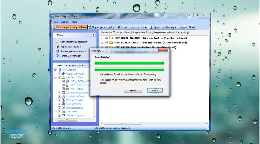 Glarysoft Registry Repair