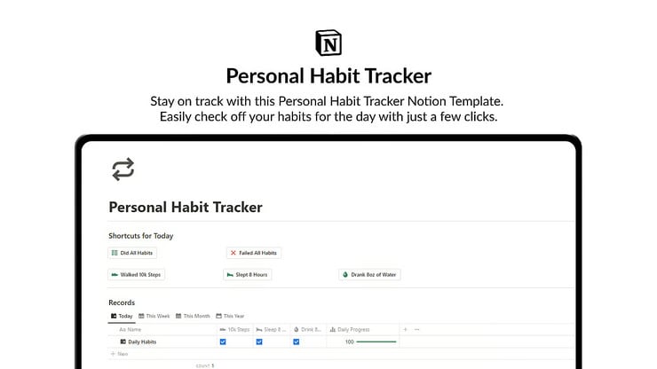 Notion Habit Tracker Templates
