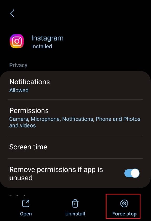 Instagram Story Camera Not Working