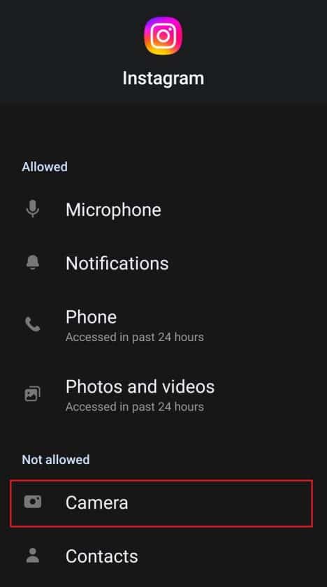 Instagram Story Camera Not Working